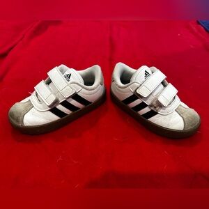 Adidas Kids Court 3.0 White and Gray Sneakers